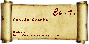 Csókás Aranka névjegykártya