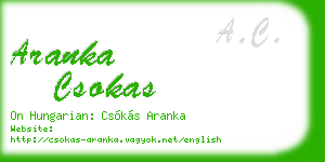 aranka csokas business card